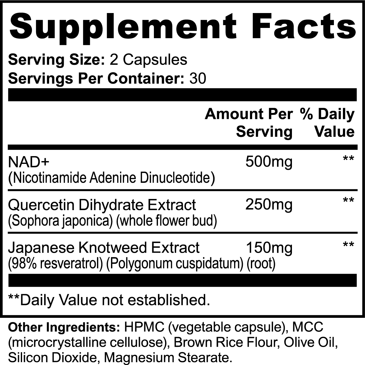 NAD Support Capsules
